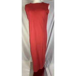 Universal Thread Women’s Size Medium Coral Orange Sleeveless Knit Midi Dress